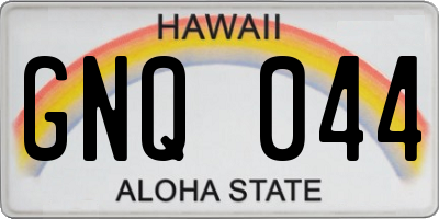 HI license plate GNQ044