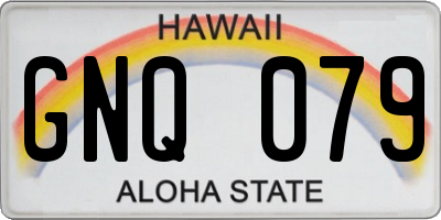 HI license plate GNQ079