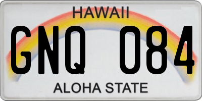 HI license plate GNQ084