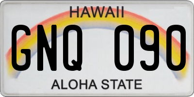 HI license plate GNQ090