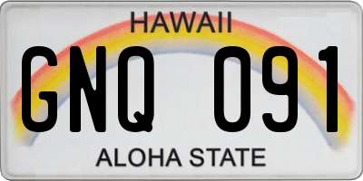 HI license plate GNQ091