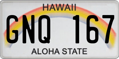 HI license plate GNQ167