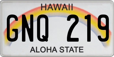 HI license plate GNQ219