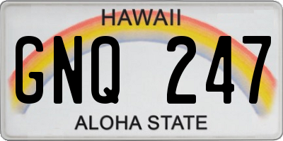 HI license plate GNQ247