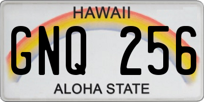 HI license plate GNQ256