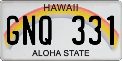 HI license plate GNQ331
