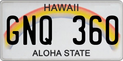 HI license plate GNQ360
