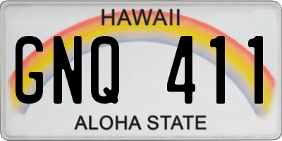 HI license plate GNQ411