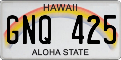 HI license plate GNQ425