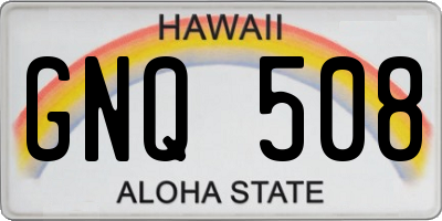HI license plate GNQ508