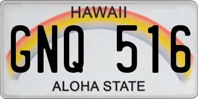 HI license plate GNQ516