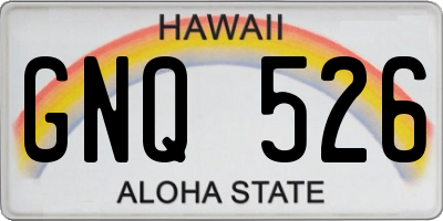 HI license plate GNQ526