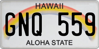 HI license plate GNQ559