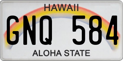 HI license plate GNQ584