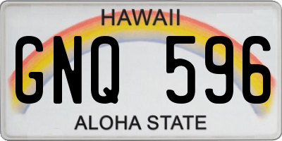 HI license plate GNQ596