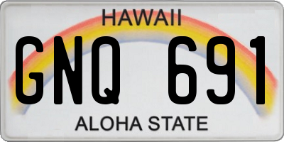 HI license plate GNQ691