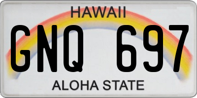 HI license plate GNQ697