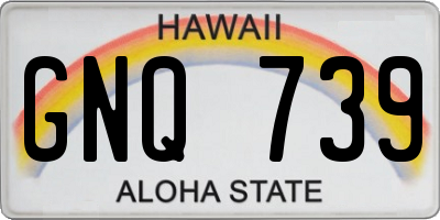 HI license plate GNQ739