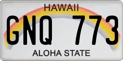 HI license plate GNQ773