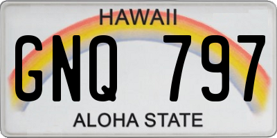 HI license plate GNQ797