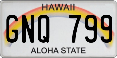 HI license plate GNQ799