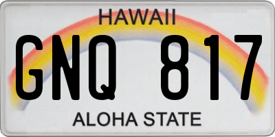 HI license plate GNQ817