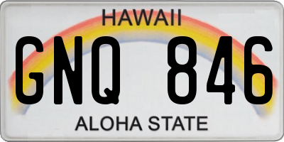 HI license plate GNQ846