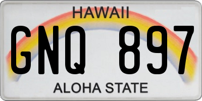 HI license plate GNQ897