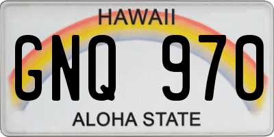 HI license plate GNQ970