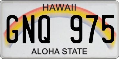 HI license plate GNQ975