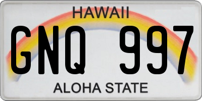 HI license plate GNQ997