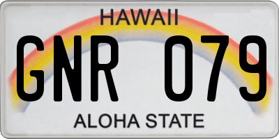 HI license plate GNR079