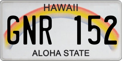 HI license plate GNR152