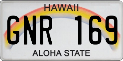 HI license plate GNR169