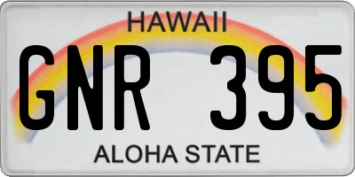 HI license plate GNR395