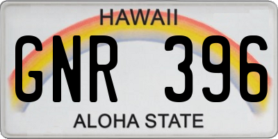 HI license plate GNR396