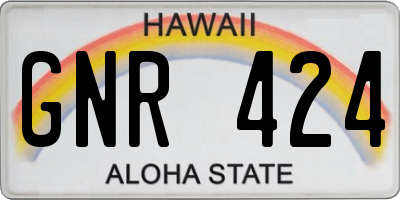 HI license plate GNR424