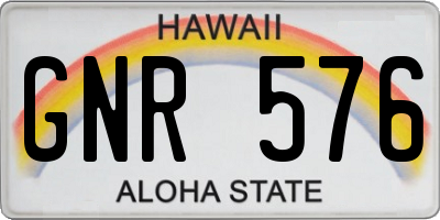 HI license plate GNR576