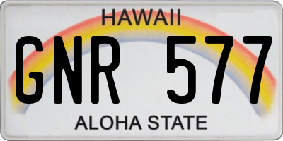 HI license plate GNR577