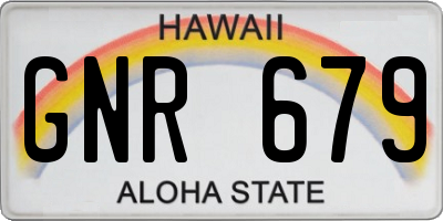 HI license plate GNR679