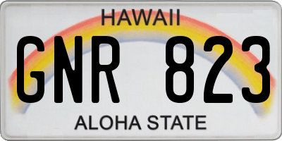 HI license plate GNR823