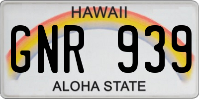 HI license plate GNR939