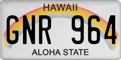 HI license plate GNR964