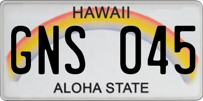 HI license plate GNS045