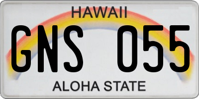 HI license plate GNS055
