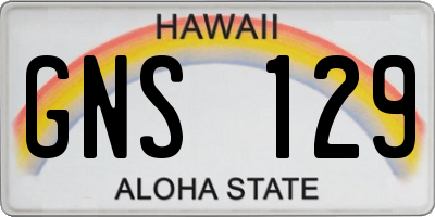 HI license plate GNS129
