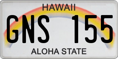 HI license plate GNS155
