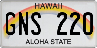HI license plate GNS220