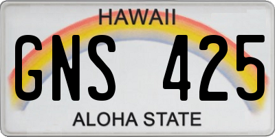 HI license plate GNS425