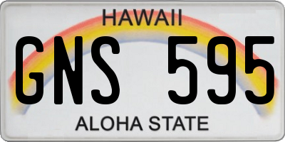 HI license plate GNS595